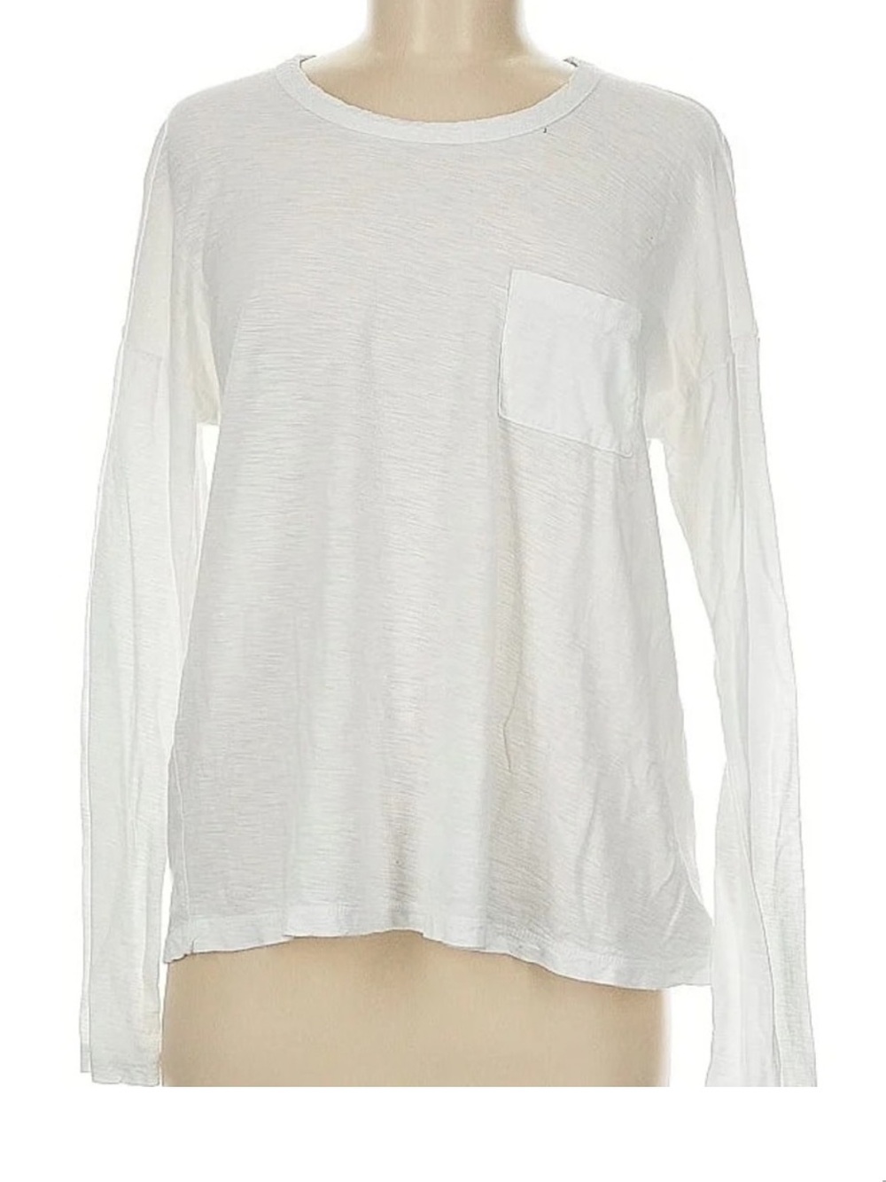 James Perse White Sheer Long-Sleeve Crewneck Tee ๐bundle2 and SAVE 10%๐ - Picture 2 of 6